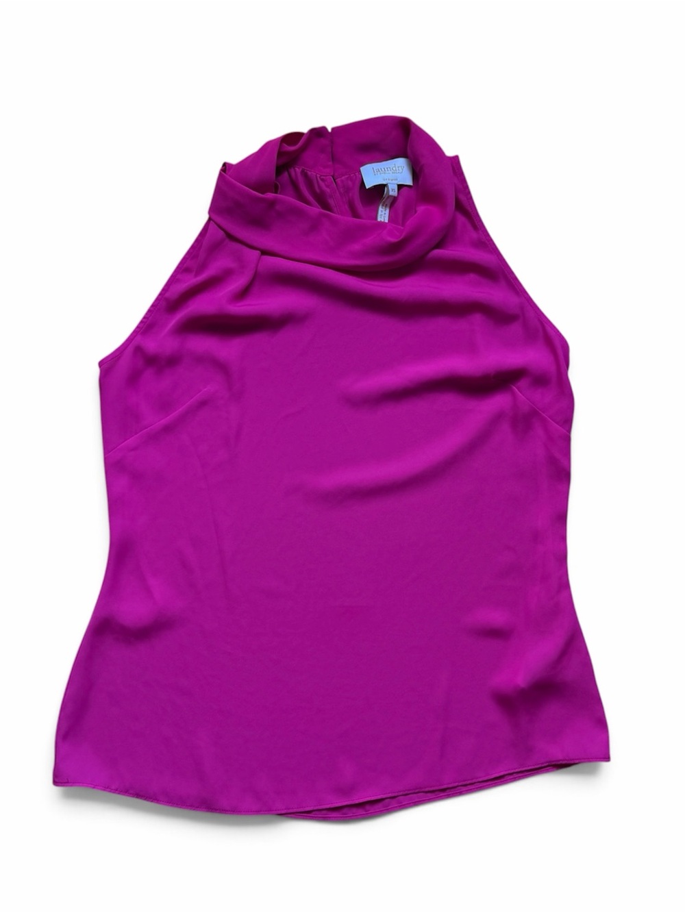 Laundry by Shelli Segal Fuchsia Satin Top XS NWOT